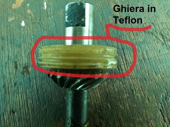 GHIERA IN TEFLON filetto senza fine pompa dell’olio FUNZIONE motosega decespugliatore