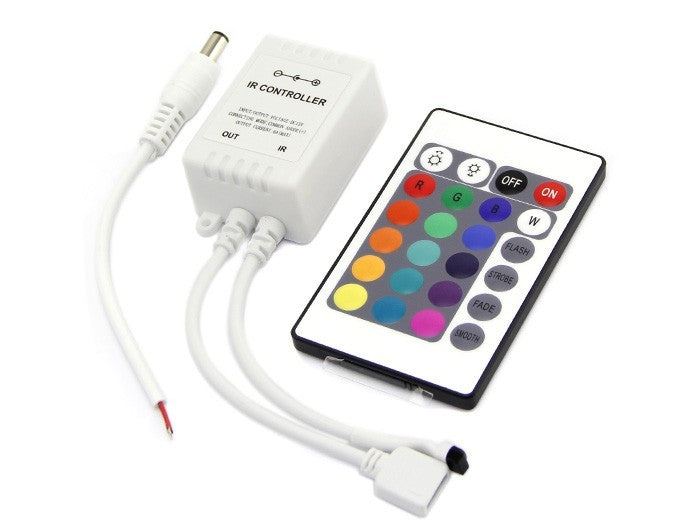 Controller RGB 12-24v infrarosso IR con telecomando striscie led