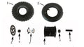 MOZZO RUOTA + CUSCINETTO 6000 ANTERIORE MINIATV RAPTOR 49CC 2 TEMPI