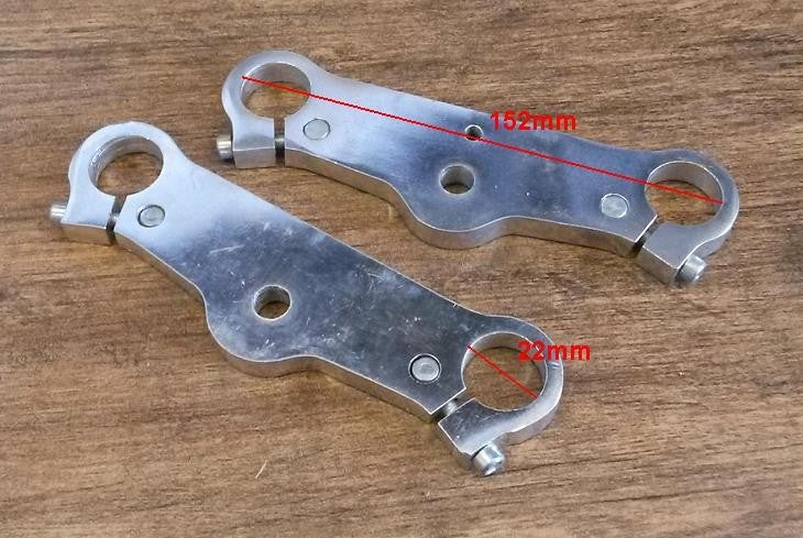 coppia PIASTRE MINIMOTO GP1 MOD.A STERZO STELI SUPPORTI SOSPENSIONI