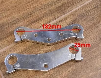 coppia PIASTRE MINIMOTO GP1 MOD.B STERZO STELI SUPPORTI SOSPENSIONI