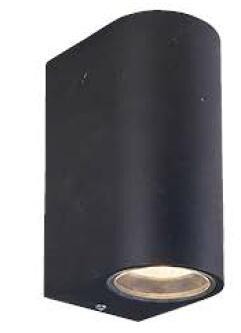 AF91072 PLAFONIERA SUPPORTO MURO DOPPIA LUCE ROTONDO NERO 2XGU10 220V LED