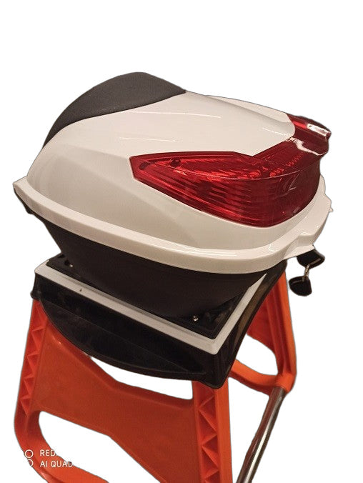 Bauletto Posteriore Bianco Porta Oggetti Bicicletta Scooter Sky Next