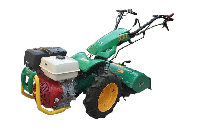 MOTOCOLTIVATORE 9HP BENZINA MULTIFUNZIONE 4 TEMPI – barra falciante trincia zappa spazzaneve