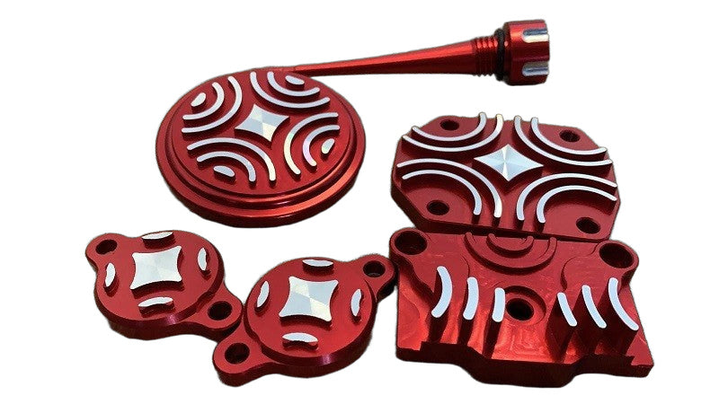 Tappi Cnc Testata Tappo Olio Cnc Rosso Racing Per Motore Yx 140