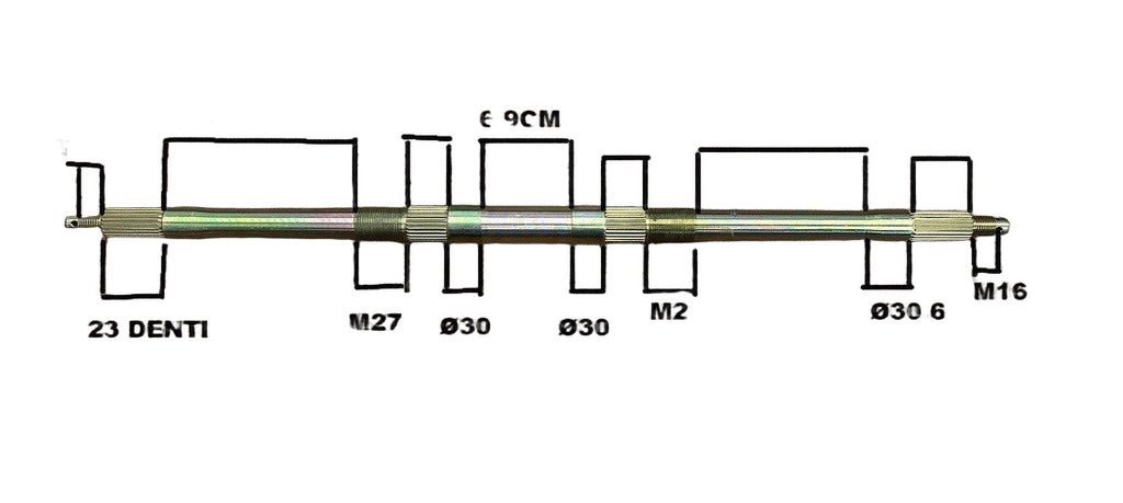 Asse Posteriore 71cm Quad KAYO At 110 At125