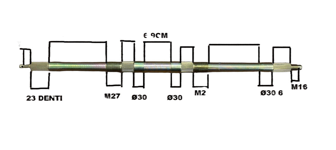 Asse Posteriore 71cm Quad KAYO At 110 At125