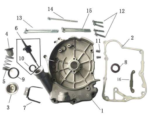 1cp Spessore Boccola Cilindrica Per Carter Olio Blocco Motore Gy6 Quad KAYO Au180 180cc