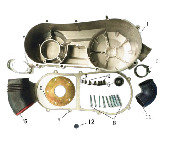 Manicotto In Gomma Per Carter Blocco Motore Gy6 Quad KAYO Au180 180cc