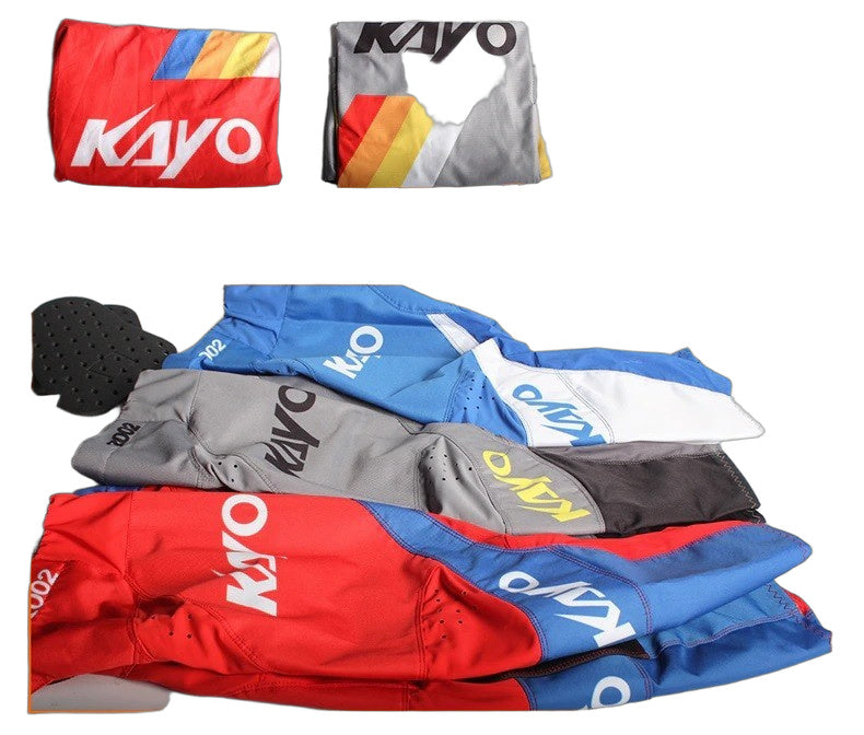 Tuta KAYO Da Moto Cross Bambino Pantaloni Maglia Flessibili Con Rinforzi
