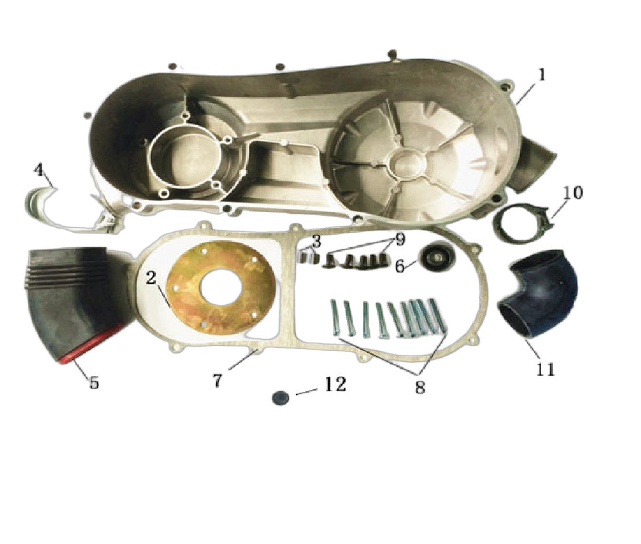 Coperchio Carter Trasmissione Blocco Motore Gy6 Quad KAYO Au180 180cc