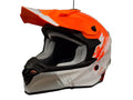 Casco Motocross One Helmets Racing Moto Arancio Fluo Bianco Arancione