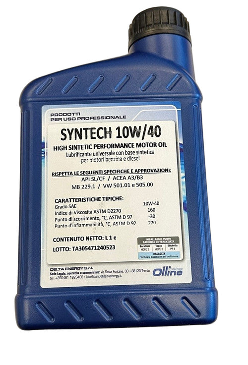 1l Olio Oiline 10w40 Sintetico Per Motori 4 Tempi