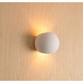 mw-8415 FARETTO DOPPIA LUCE IN GESSO ROTONDO DA ESTERNO MURO X LAMPADE LED G9