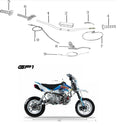 SPUGNA PROTEZIONE MANUBRIO BASSO MOTARD KAYO GP1 RACING - pit bike stradale minimoto paracolpi