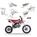 CARENE PLASTICHE KRZ PIT BIKE CROSS KAYO BIANCHE KIT COMPLETO COMPATIBILI CON TT125 TT140 TT160 TT170R