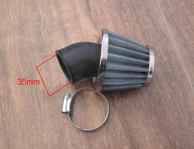 FILTRO ARIA CONO 45° IN RETE METALLICA PER CARBURATORE PIT BIKE INNESTO 35mm MINICROSS