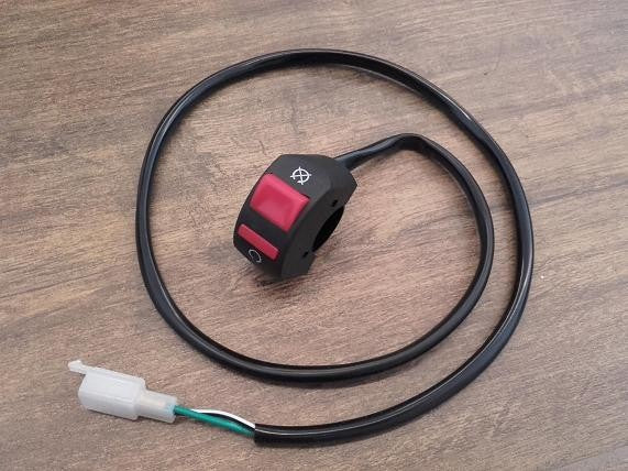 INTERRUTTORE ON OFF PIT BIKE KAYO E PER QUAD KAYO EA70 EA110 SPEGNIMENTO MINICROSS MANUBRIO 22mm
