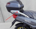 COPPIA PLASTICHE CROMATE LATERALI PORTAPACCHI POSTERIORE - bici elettrica scooter sky II tipo z-tech