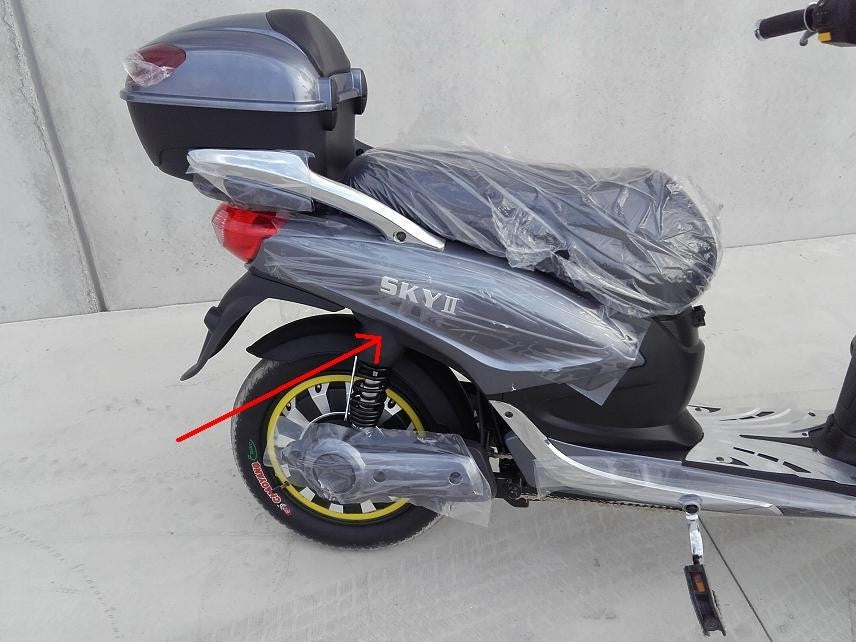 COPPIA PLASTICHE COPRI AMMORTIZZATORI - bici elettrica scooter sky II tipo z-tech